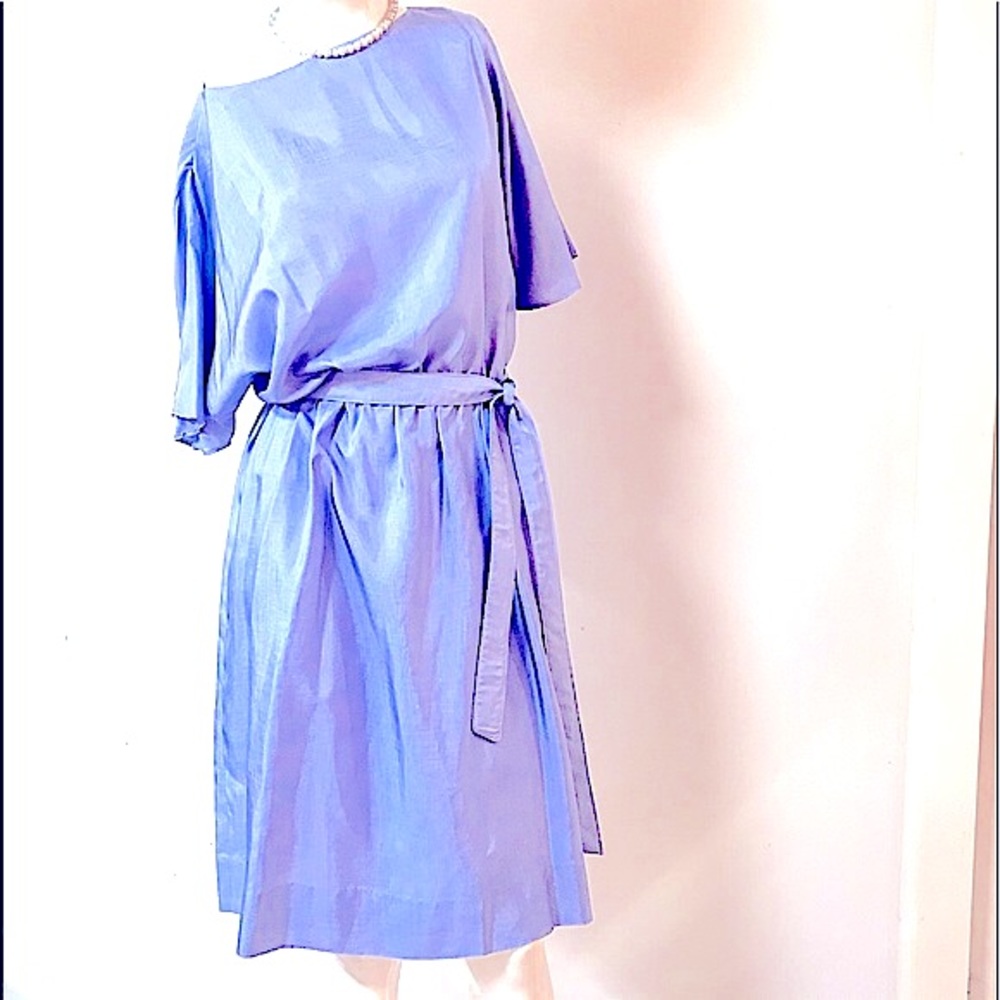 Pretty🦋VTG Retro Style Short Sleeves MIDI Dress - Picture 9 of 15